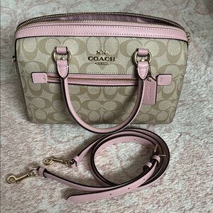Authentic Coach Pink and Tan Women's Bag